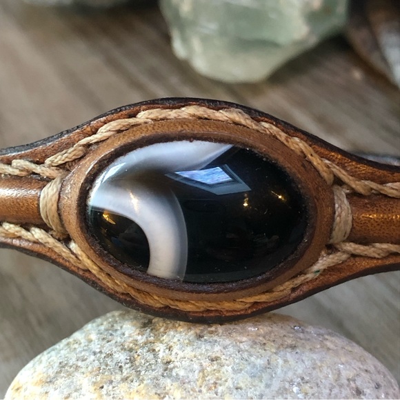 Black Banded Agate Jewelry Set - Picture 8 of 15